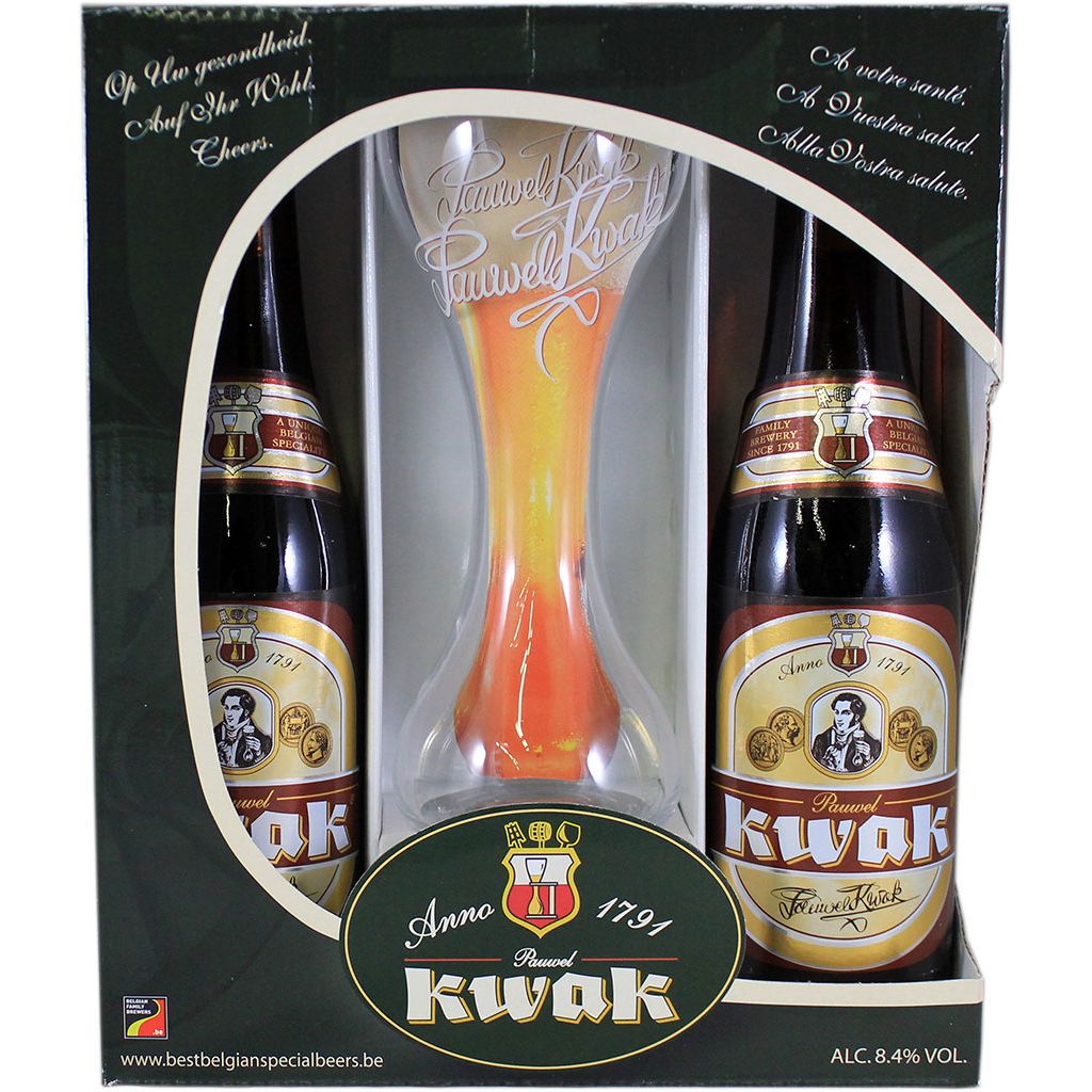 Kwak Bière Ambrée Coffret 4 Bouteilles 33cl + 1 verre