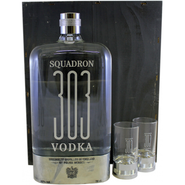 Vodka squadron 303 Coffret + 2 verres 70cl